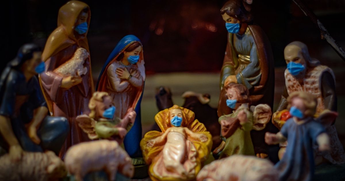 Crèche de Noël en temps de Covid ©Aquilin Nève