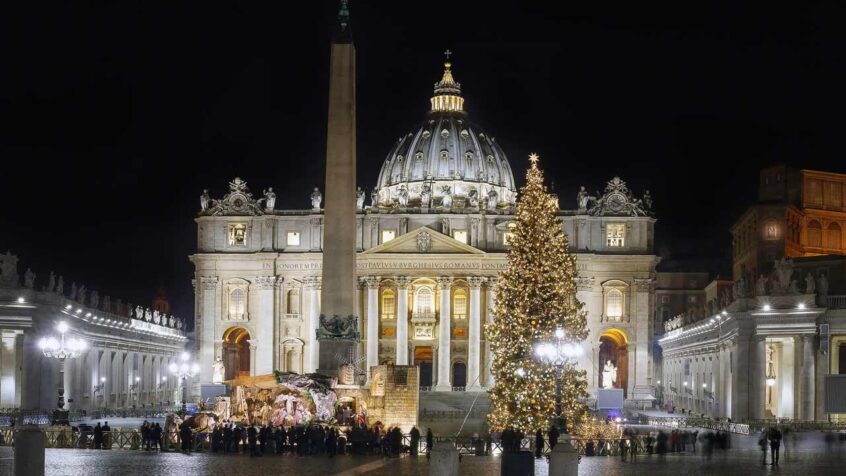 Vatican : inauguration de la crèche et de l&rsquo;arbre de Noël