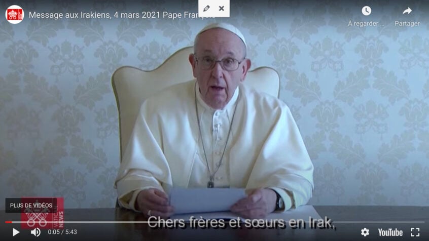 Le message du pape François aux Irakiens