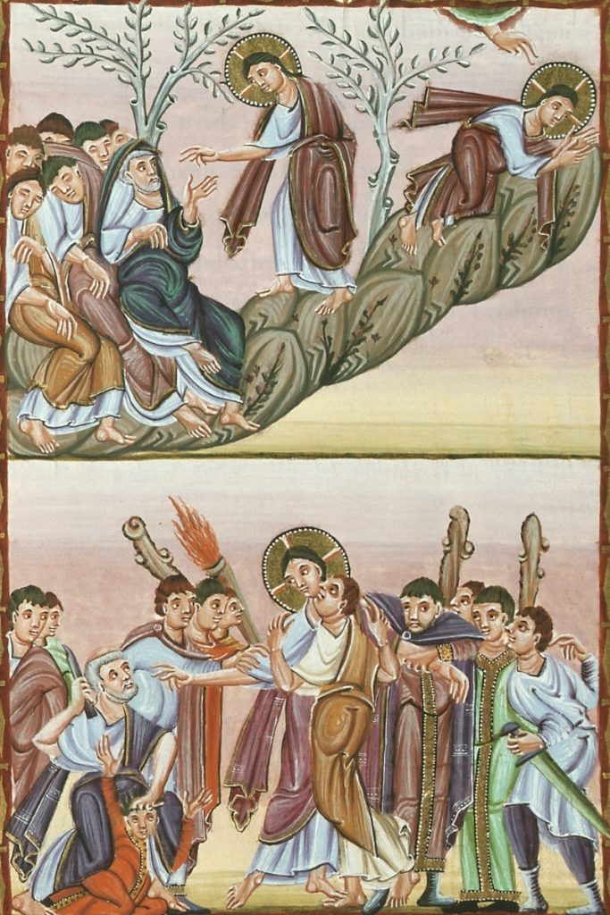 Jésus prie au Mont des Oliviers