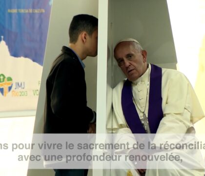En mars, la vidéo du pape invite au sacrement de réconciliation