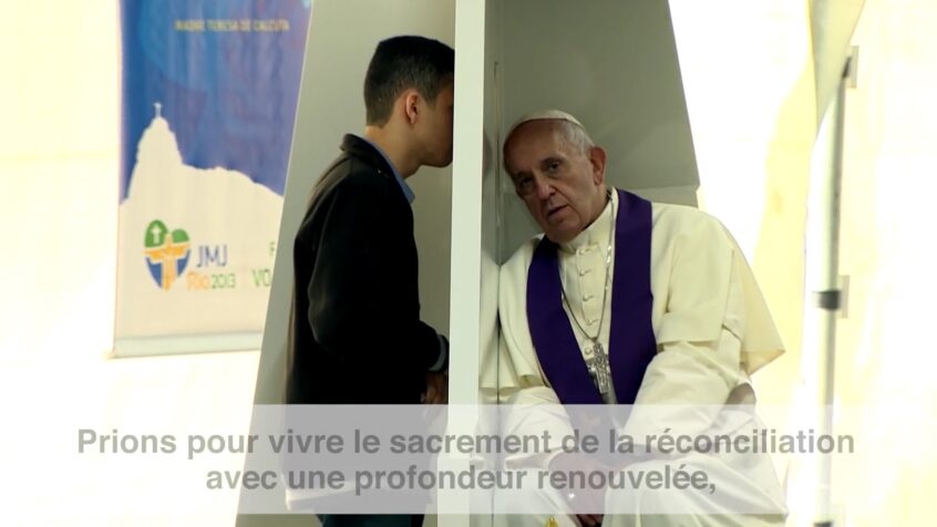 En mars, la vidéo du pape invite au sacrement de réconciliation