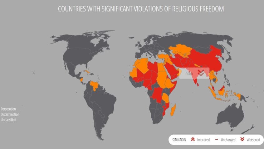 La liberté religieuse en danger dans 62 pays
