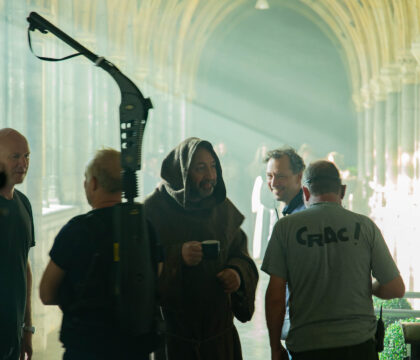 Kad Merad en tournage à la cathédrale de Liège