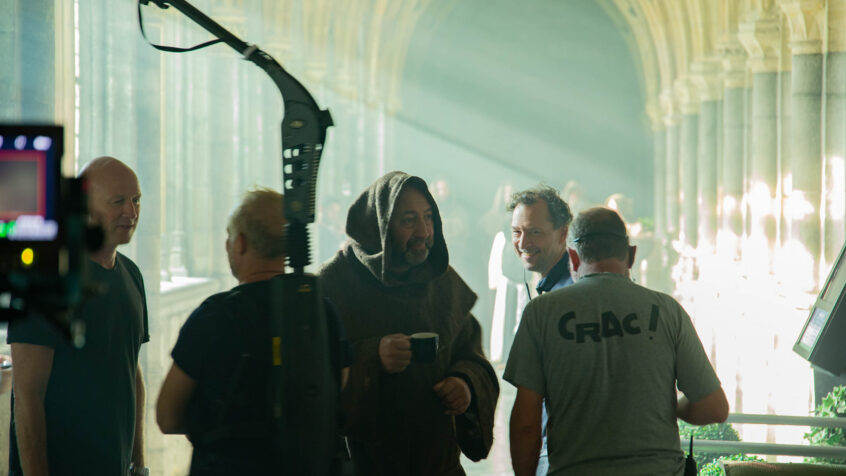 Kad Merad en tournage à la cathédrale de Liège