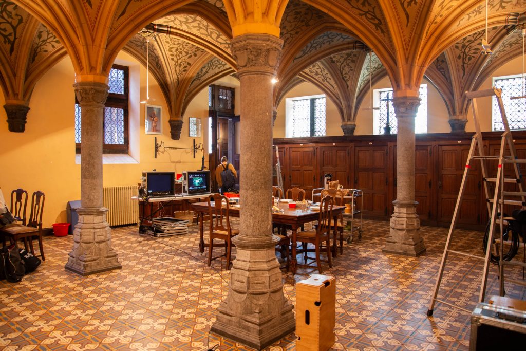 Kad Merad en tournage à la cathédrale de Liège