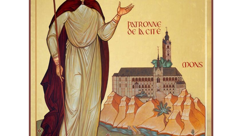 Icône contemporaine: Une nouvelle image de Sainte Waudru