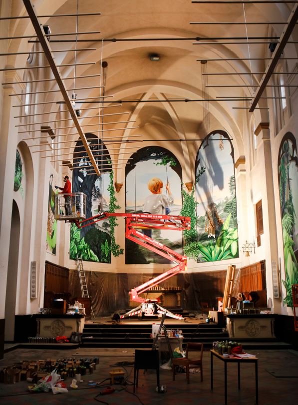 A Halle, le street art investit une église