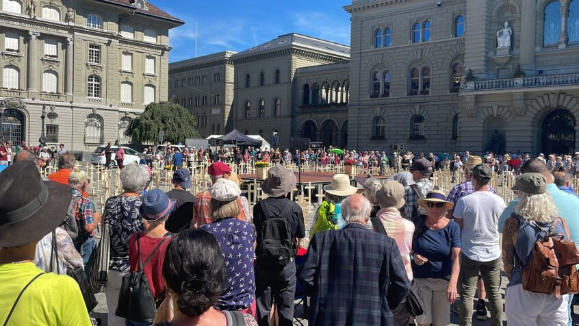 Manifestation à Berne pour dénoncer la persécution des chrétiens