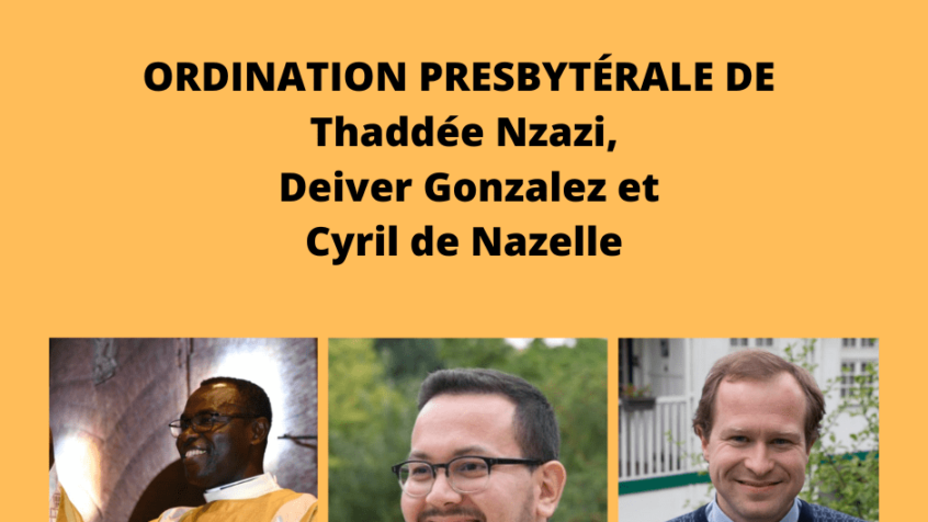 Archidiocèse de Malines-Bruxelles : Suivez l&rsquo;ordination presbytérale de Thaddée, Deiver et Cyril