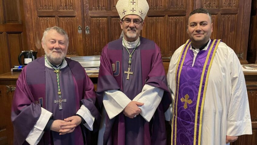 Le Patriarche latin de Jérusalem de passage par Bruxelles