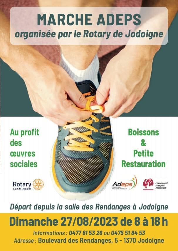 Affiche - marcheurs ADEPS - Jodoigne - 27 août 2023