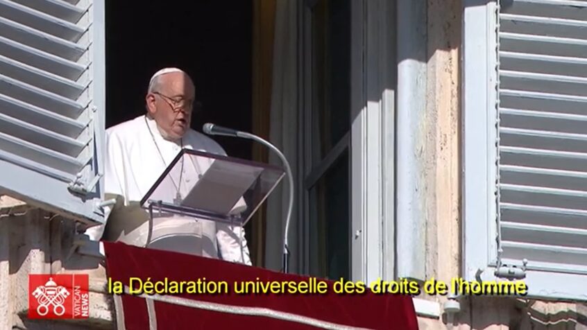 10 décembre, journée des droits de l&rsquo;homme: Le Pape appelle à poursuivre cet engagement