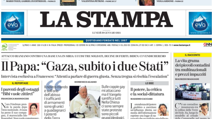 Gaza, Fiducia Supplicans, tensions dans l&rsquo;Eglise…  François revient sur les sujets « chauds » du moment