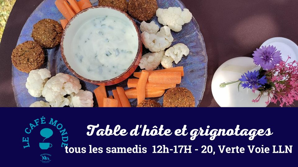 Affiche de la table ouverte du Café-Monde à Louvain-la-Neuve