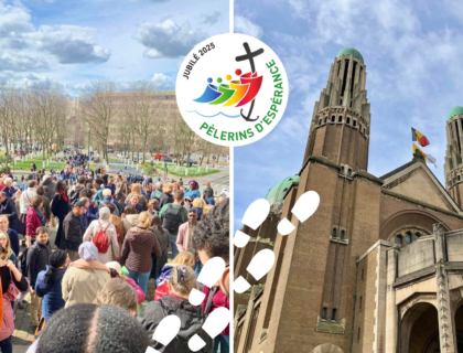 Ce dimanche, 1200 pèlerins ont cheminé de la cathédrale de Bruxelles à la basilique de Koekelberg pour l’Année Sainte !