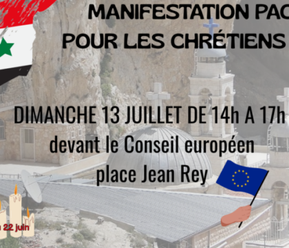 Les Eglises orientales de Belgique organisent une manifestation ce dimanche pour réclamer la protection des chrétiens en Syrie