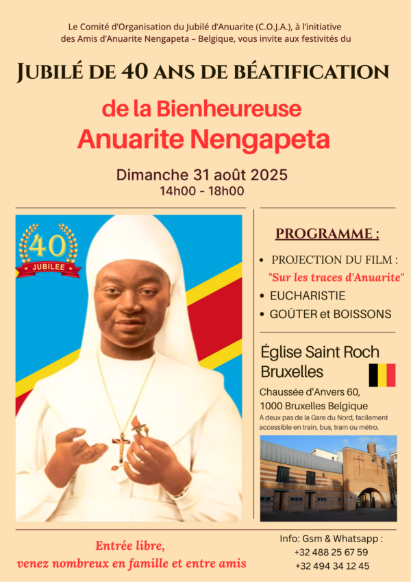 Jubilé de 40 ans de béatification de la bienheureuse Anuarite Nengapeta