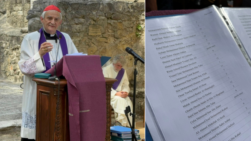 Le cardinal Zuppi égrène les noms des 12.000 enfants tués en Terre sainte