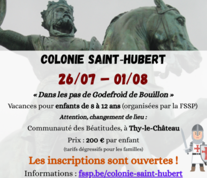 Colonie Saint-Hubert : « Dans les pas de Godefroid de Bouillon »