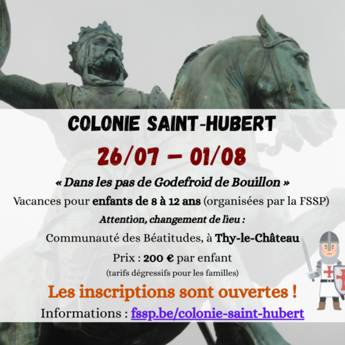 Colonie Saint-Hubert : « Dans les pas de Godefroid de Bouillon »