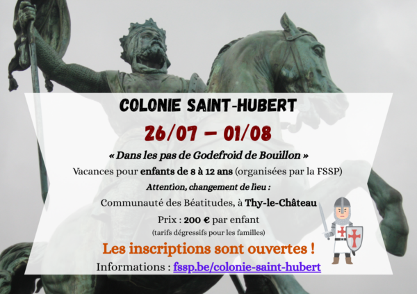 Colonie Saint-Hubert : « Dans les pas de Godefroid de Bouillon »