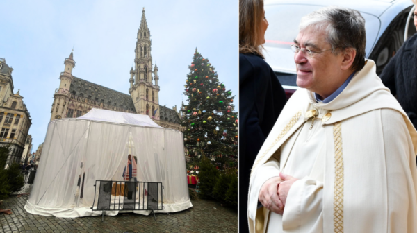 Une crèche de zombies ? « C&rsquo;est précisément ce qu&rsquo;on a voulu montrer », répond le doyen Benoît Lobet