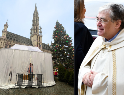 Une crèche de zombies ? « C&rsquo;est précisément ce qu&rsquo;on a voulu montrer », répond le doyen Benoît Lobet
