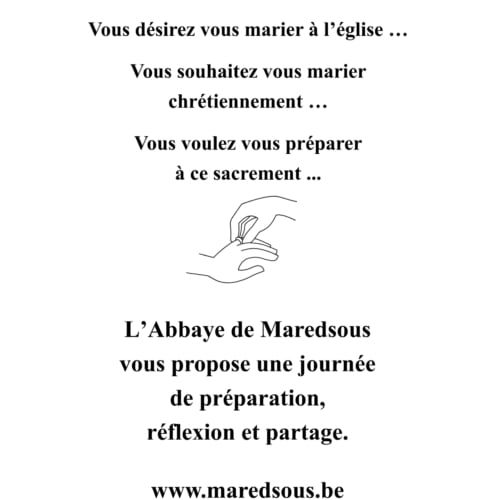 Journées de préparation au mariage à Maredsous