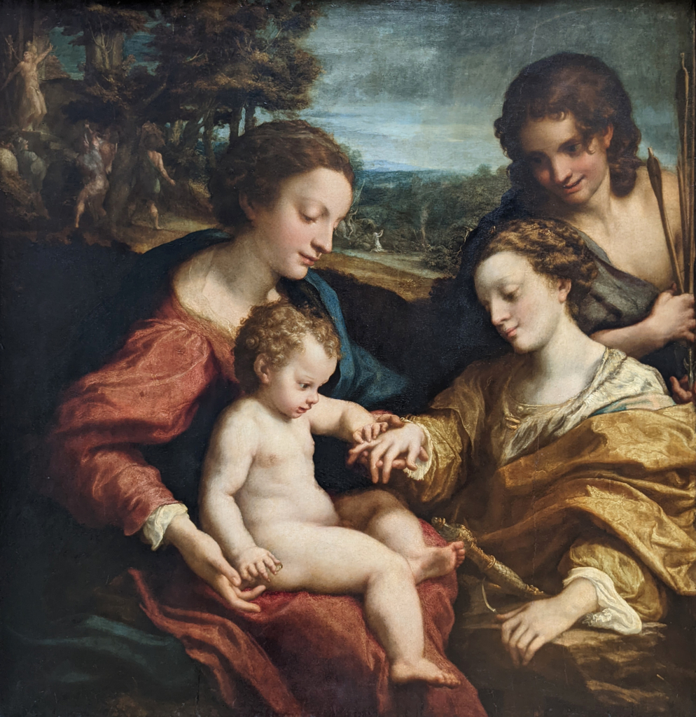 Le Mariage mystique de sainte Catherine d'Alexandrie en présence de saint Sébastien - Le Corrège - Musée du Louvre