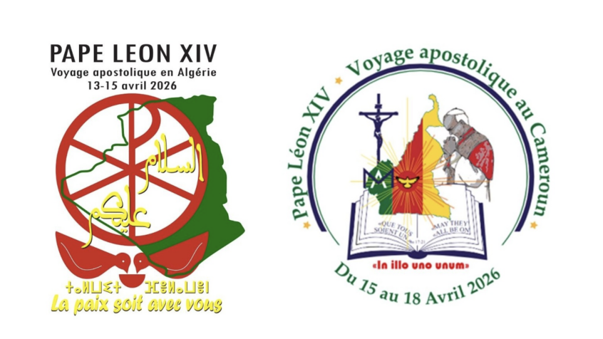Que symbolisent les quatre logos du prochain voyage apostolique en Afrique?