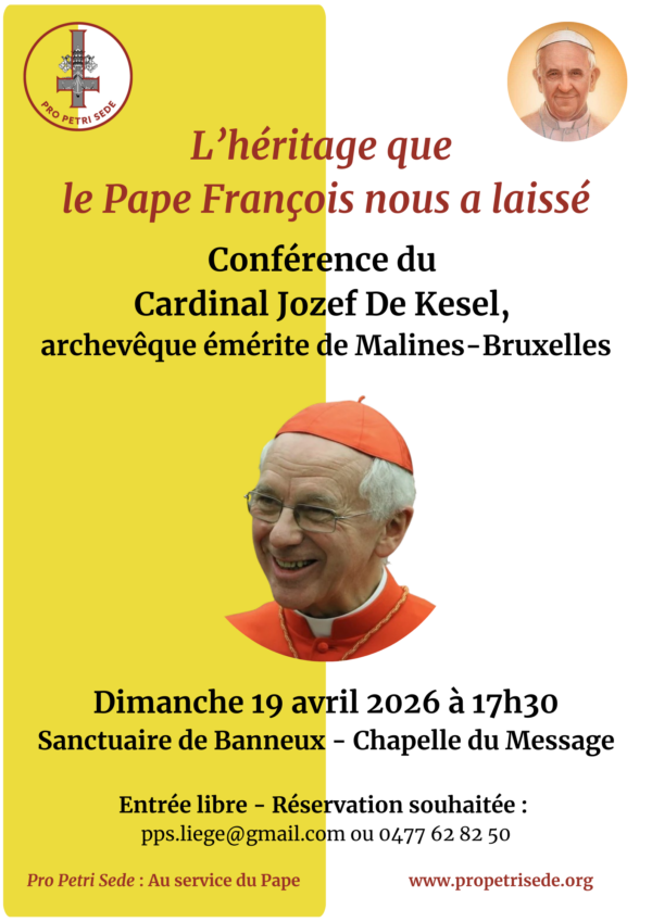 Conférence : « L&rsquo;héritage que le pape François nous a laissé »