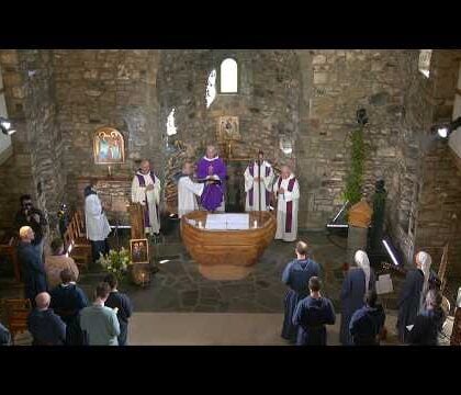 Messe télévisée à Lavaux-Sainte-Anne à la Fraternité de Tibériade le  8 mars 2026