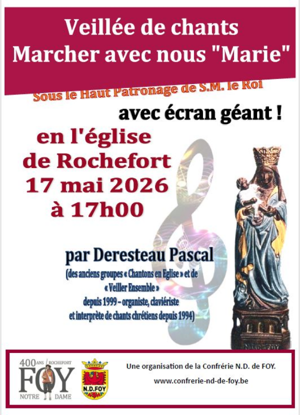 Veillée de chants à Marie – Marcher avec toi Marie