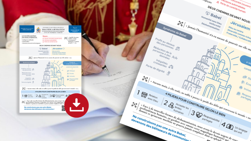 5 infographies pour tout comprendre sur Magnifica Humanitas, l&rsquo;encyclique de Léon XIV sur l&rsquo;intelligence Artificielle