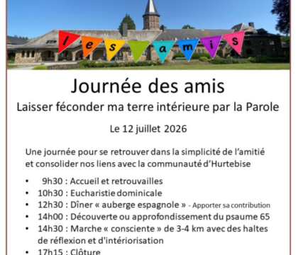Journée des amis d&rsquo;Hurtebise : « Laisser féconder ma terre intérieure par la Parole »