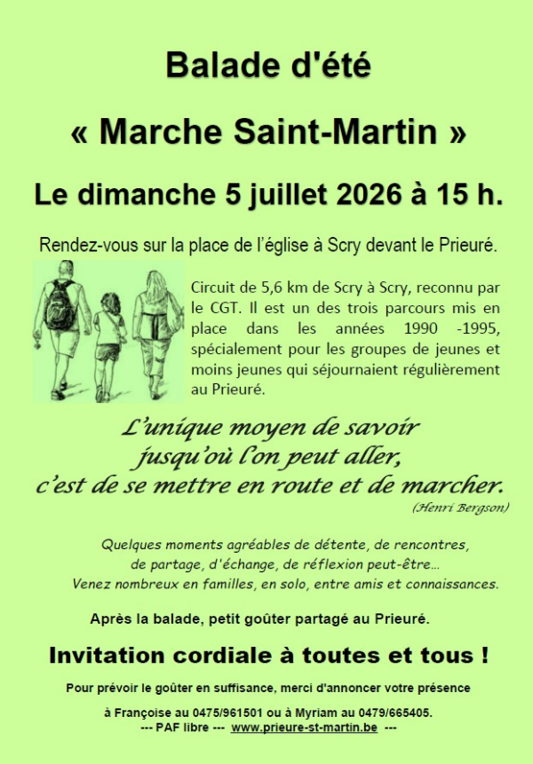 Balade d&rsquo;été : « Marche Saint-Martin »
