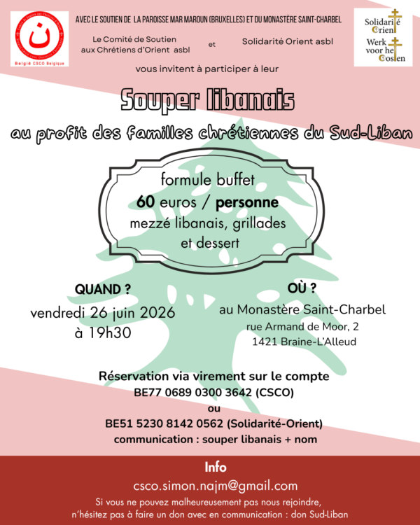 Souper libanais au profit des familles chrétiennes du Sud-Liban