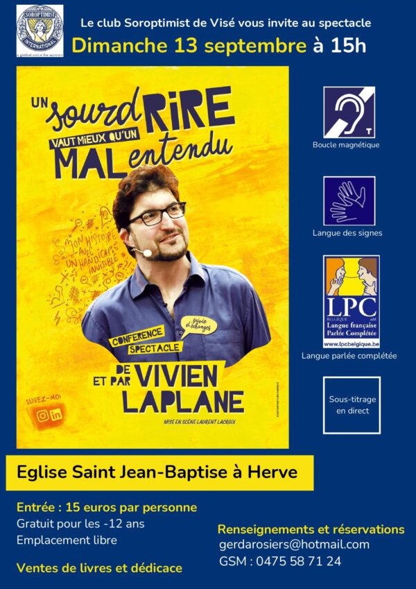 Conférence-spectacle : « Un sourd RIRE vaut mieux qu&rsquo;un MAL entendu »