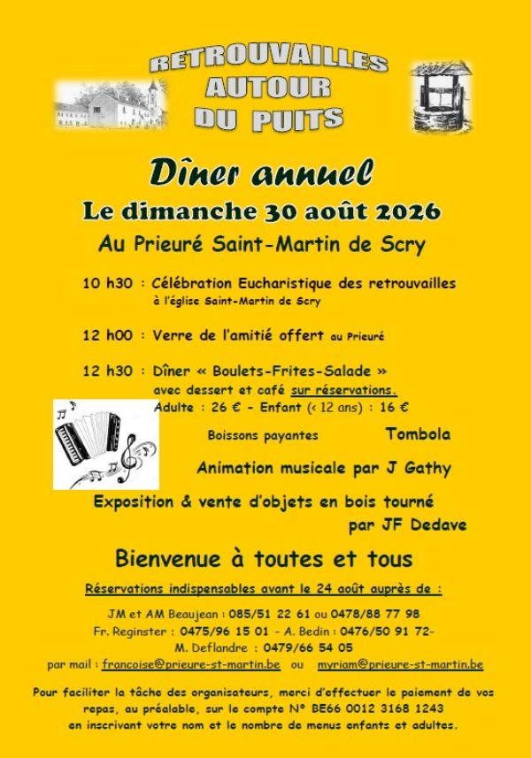 Retrouvailles autour du puits – Prieuré St-Martin de Scry